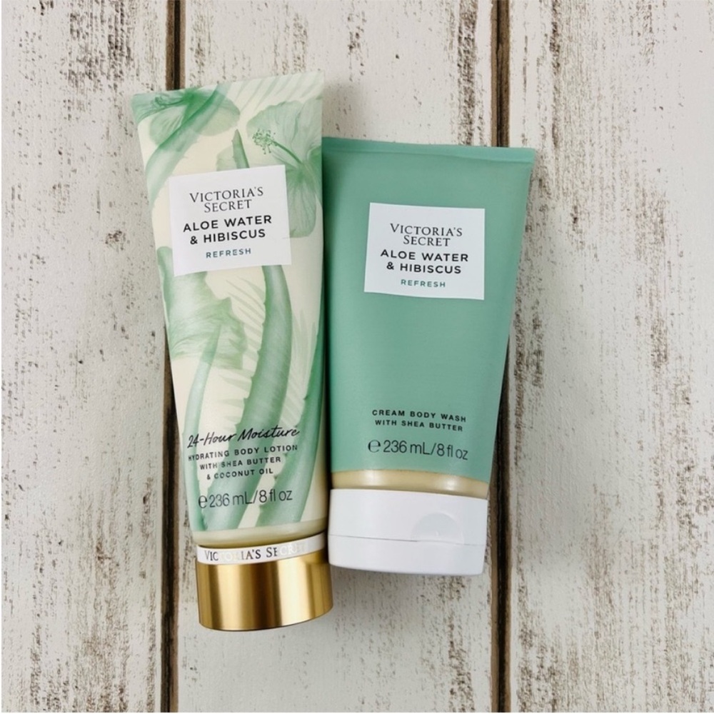 Victoria’s Secret Aloe Water & Hibiscus Body Wash & Lotion Bundle - Picture 2 of 6